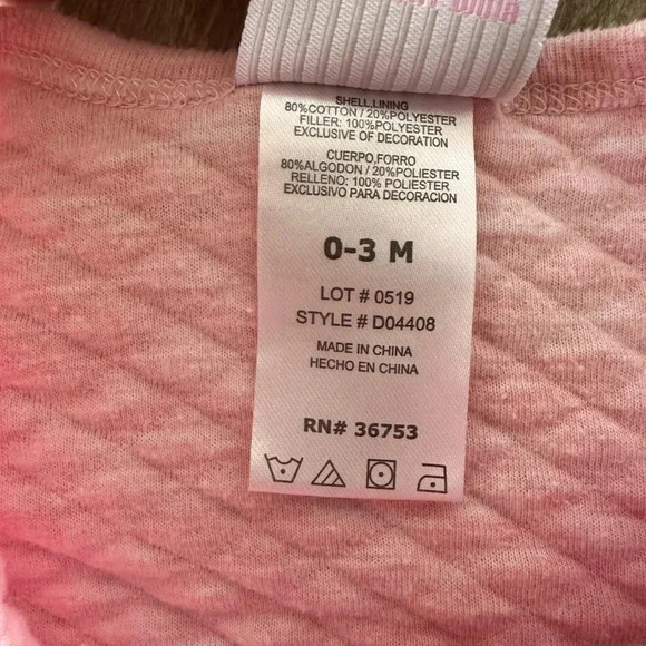 NEWBORN Duck Duck Goose Pink Quilted Sweater - Picture 9 of 11